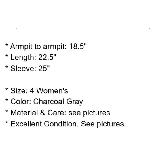 Gap Jacket Womens 4 Charcoal Gray Wool Blend Tweed Academy Blazer Lined Career - Picture 4 of 15